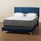 Baxton Studio Abberton Modern and Contemporary Navy Blue Velvet and Gold Metal Queen Size Panel Bed 220-12850-ZORO - alternate 5